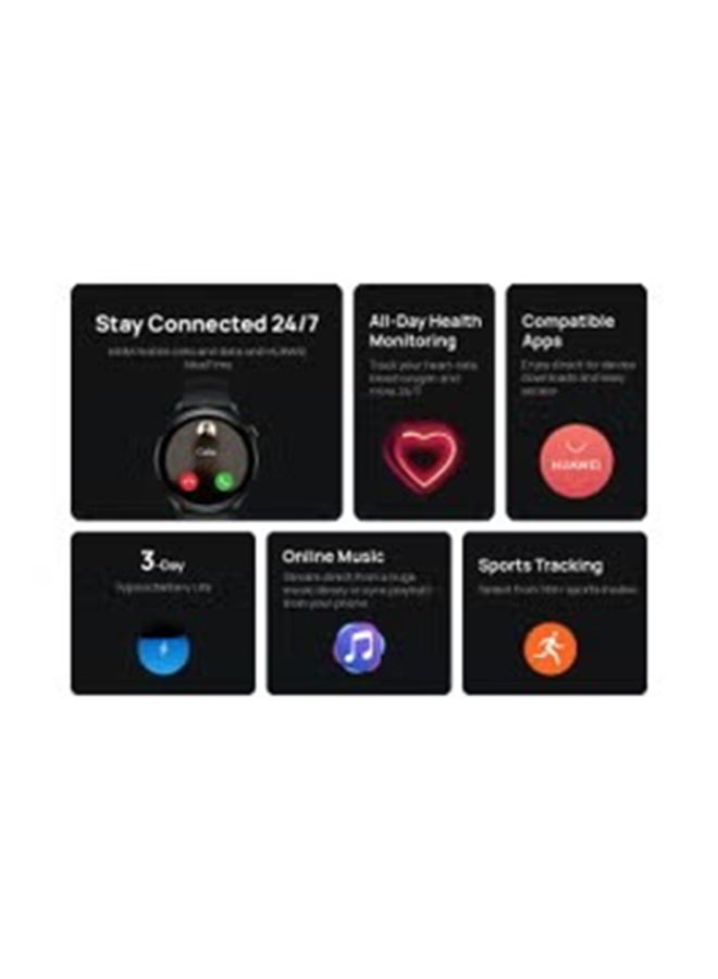 HUAWEI - Renewed - Watch 3 - SmartWatch All-day SpO2 Monitoring Black - Image 1