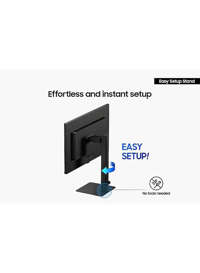 Samsung - 27 inch S60D QHD 100hz ViewFinity High Resolution Monitor, Eye Saver Mode, Auto Source Switch+, 2XHDMI, Headphone input Black - Image 1