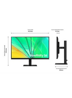 Samsung 27 inch S60D QHD 100hz ViewFinity High Resolution Monitor, Eye Saver Mode, Auto Source Switch+, 2XHDMI, Headphone input Black  - Image 5