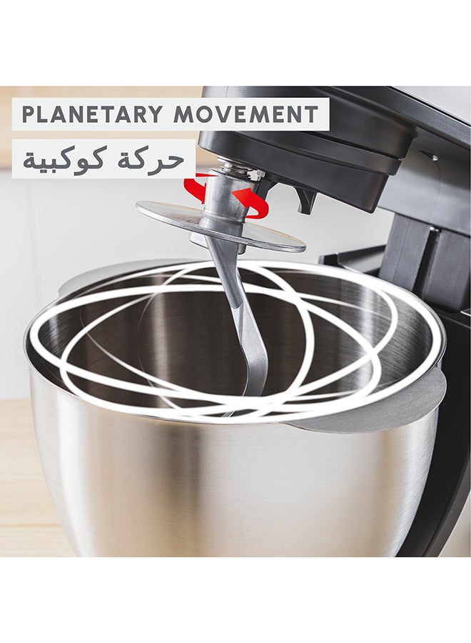 Moulinex - MOULINEX Bake Partner Stand Mixer | Kitchen Machine | Durable Performance | BakeGood Accessory Kit | Planetary Movement | 4.6 L 1100 W QA521B27 Fair Grey - Image 1
