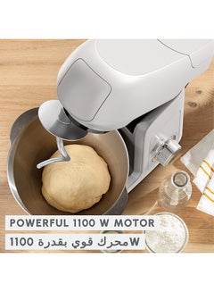 MOULINEX Bake Partner Stand Mixer | Kitchen Machine | Durable Performance | BakeGood Accessory Kit | Planetary Movement | 4.6 L 1100 W QA521B27 Fair Grey - pnsku/N70103717V/45/_/1724992871/d8d9d31b-fb12-4591-a0d2-9b5d3524bcd6