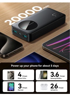 JOYROOM 20000 mAh JR-PBF14 2.4A LED Power Bank Black  - Image 2