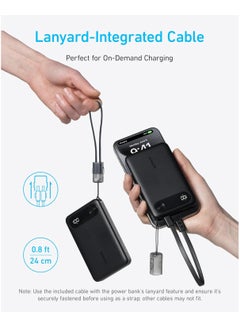 10000 mAh Powercore Power Bank 22.5W Portable Charger with USB C Cable Lanyard black - pnsku/N70103737V/45/_/1724655726/628eecb4-f8f6-468b-b77e-fa5f8d9f4b06