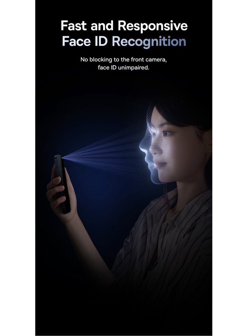 Baseus - iPhone 16 Pro 6.3inch Privacy Screen Protector,【9H Tempered Glass Full-Coverage】 Easy Installation With Alignment Tray, Anti-Drop And Anti-scratch, Case Friendly 28°Anti-Spy Anti-Fingerprint Black - Image 1