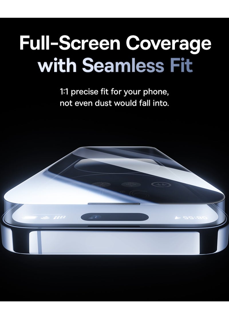 Baseus - iPhone 16 Pro Max 6.9inch Privacy Screen Protector,【9H Tempered Glass Full-Coverage】 Easy Installation With Alignment Tray, Anti-Drop And Anti-scratch, Case Friendly 28°Anti-Spy Anti-Fingerprint Black - Image 1
