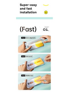 Baseus iPhone 16 Pro Max 6.9inch Screen Protector,【9H Tempered Glass Full-Coverage】Built-in Dust Filter for Speaker, Easy Installation With Alignment Tray, Anti-Drop And Anti-scratch, Anti-Fingerprint Clear  - Image 3