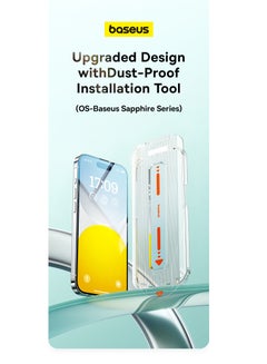 Baseus iPhone 16 Pro Max 6.9inch Screen Protector,【9H Tempered Glass Full-Coverage】Built-in Dust Filter for Speaker, Easy Installation With Alignment Tray, Anti-Drop And Anti-scratch, Anti-Fingerprint Clear  - Image 2