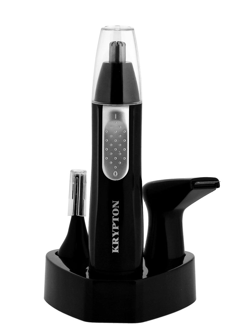 كريبتون 3-IN-1 Grooming Set- KNTR5431 With 3 Interchangeable Heads, Includes Nose and Ear Hair, Eyebrow and Contouring Beard Trimmer  - Image 1