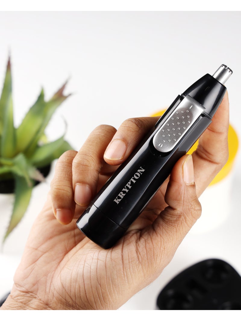كريبتون 3-IN-1 Grooming Set- KNTR5431 With 3 Interchangeable Heads, Includes Nose and Ear Hair, Eyebrow and Contouring Beard Trimmer  - Image 3