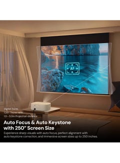 Wownect 4K Smart Projector with WiFi &Bluetooth Native 1080P 700 ANSI 4K Supported Auto Focus/Keystone Linux Web OS System Home theater Video Projector YG691 linux White  - Image 4