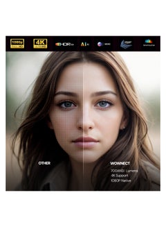 Wownect 4K Smart Projector with WiFi &Bluetooth Native 1080P 700 ANSI 4K Supported Auto Focus/Keystone Linux Web OS System Home theater Video Projector YG691 linux White  - Image 2