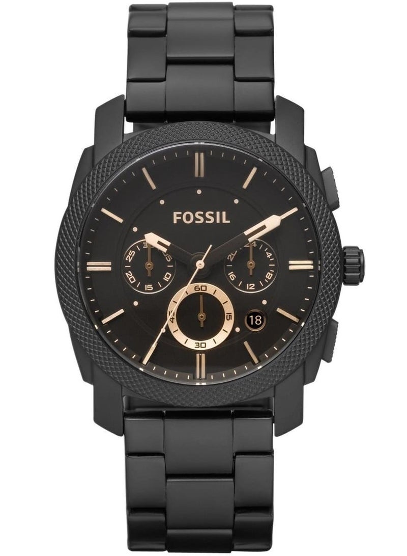 FOSSIL Men's Stainless Steel Analog Watch FS4682 – 42 mm – Black  - Image 1
