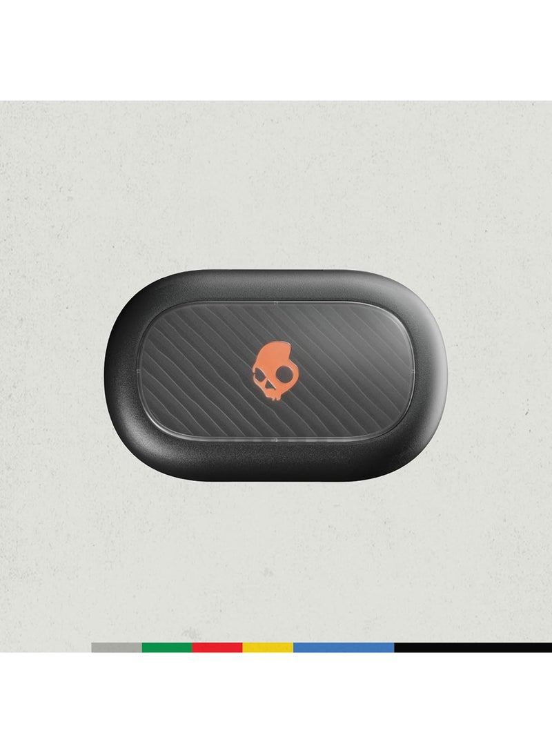 Skullcandy - Push ANC Active in-Ear Wireless Earbuds, 58 Hr Battery, IP67 Waterproof, Wireless Charging, Microphone, Works With iPhone Android And Bluetooth Devices True Black/Orange - Image 1