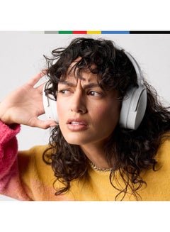 Skullcandy Hesh Evo Over-Ear Wireless Headphones, 36 Hr Battery, Microphone, Works With iPhone Android And Bluetooth Devices Bone/Orange Glow  - Image 5
