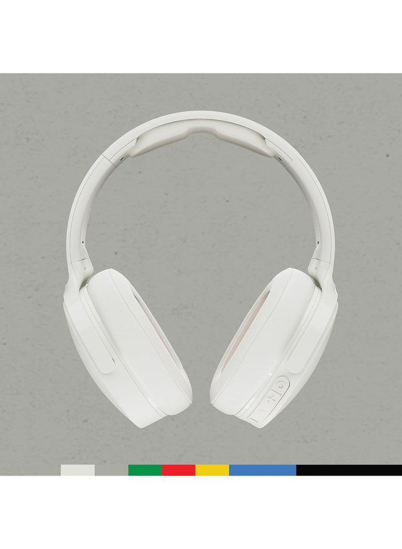Skullcandy - Hesh Evo Over-Ear Wireless Headphones, 36 Hr Battery, Microphone, Works With iPhone Android And Bluetooth Devices Bone/Orange Glow - Image 1