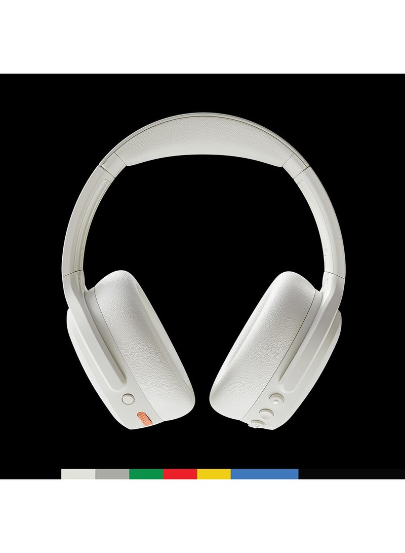 Skullcandy - Crusher ANC 2 Over-Ear Noise Cancelling Wireless Headphones With Sensory Bass, 50 Hr Battery, Skull-iQ, Alexa Enabled, Microphone, Works With Bluetooth Devices Bone/Orange Glow - Image 1