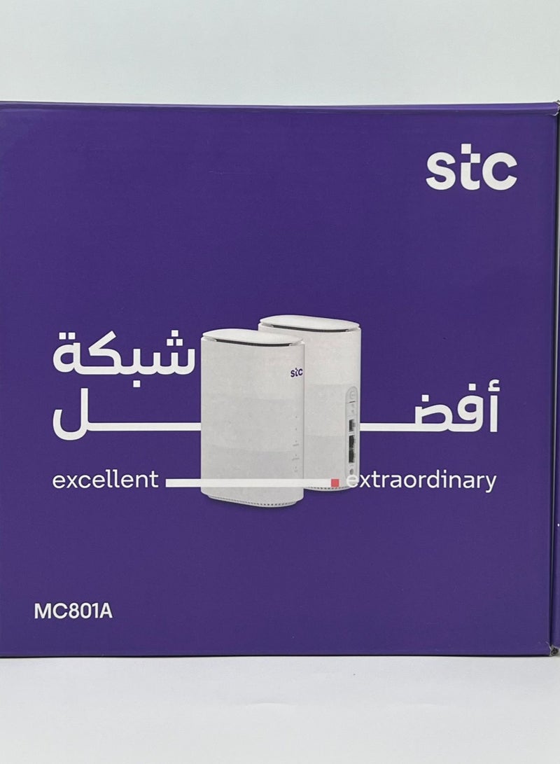 STC - 801A 5G Wi-Fi 6, AX1800 | Indoor Router | Works On All Networks with High Speed Upto 3600 ZTE By STC Version | MC801A White - Image 1