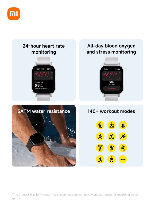 Xiaomi Redmi Watch 5 Active - Budget-Friendly Smartwatch with 2" LCD Display, Fitness Tracking And 18 Days Battery Life Midnight Black - Image 4