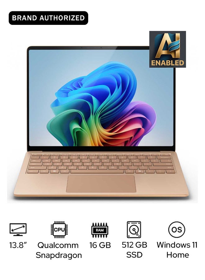 Microsoft Surface Laptop 7 Copilot+ PC Laptop With 13.8-Inch Display, Qualcomm Snapdragon X Plus Processor/16GB RAM/512GB SSD/Qualcomm Adreno Graphics/Windows 11 Home English/Arabic DUNE - Image 1