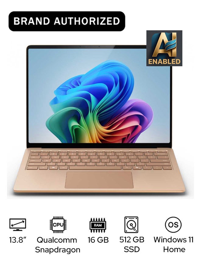 Microsoft Surface Laptop 7 Copilot+ PC Laptop With 13.8-Inch Display, Qualcomm Snapdragon X Plus Processor/16GB RAM/512GB SSD/Qualcomm Adreno Graphics/Windows 11 Home English/Arabic DUNE - Image 1
