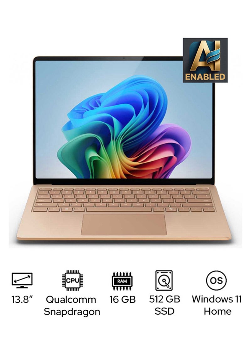 مايكروسوفت كمبيوتر محمول Surface Laptop 7 Copilot+ PC بشاشة مقاس 13.8 بوصة ومعالج Qualcomm Snapdragon X Plus وذاكرة وصول عشوائي 16 جيجابايت وذاكرة SSD سعة 512 جيجابايت ورسومات Qualcomm Adreno ونظام تشغيل Windows 11 Home - Image 1