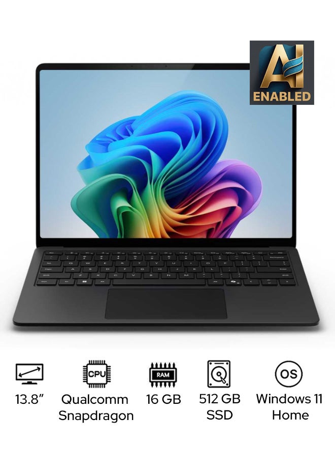 Microsoft Surface Laptop 7 Copilot+ PC Laptop With 13.8-Inch Display, Qualcomm Snapdragon X Plus Processor/16GB RAM/512GB SSD/Qualcomm Adreno Graphics/Windows 11 Home English/Arabic GRAPHITE  - Image 1