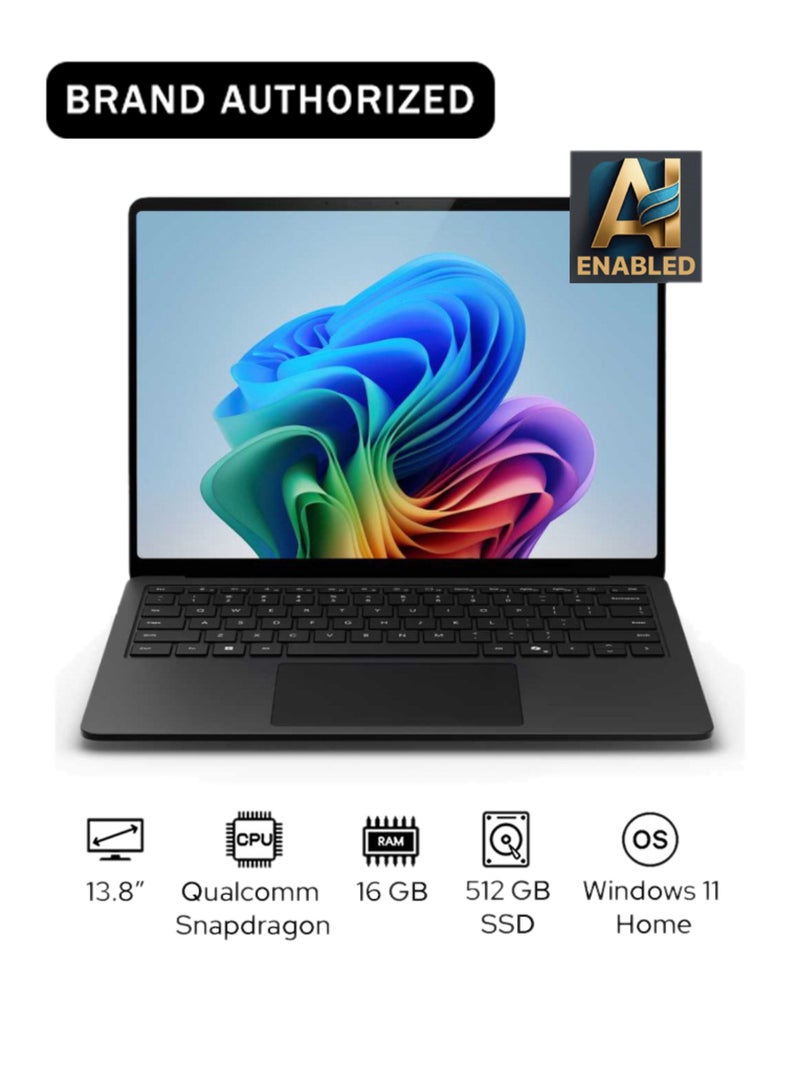 Microsoft Surface Laptop 7 Copilot+ PC Laptop With 13.8-Inch Display, Qualcomm Snapdragon X Plus Processor/16GB RAM/512GB SSD/Qualcomm Adreno Graphics/Windows 11 Home English/Arabic GRAPHITE - Image 1