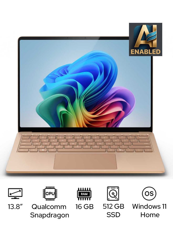 Microsoft Surface Laptop 7 Copilot+ PC Laptop With 13.8-Inch Display, Qualcomm Snapdragon X Elite Processor/16GB RAM/512GB SSD/Qualcomm Adreno Graphics/Windows 11 Home English/Arabic DUNE  - Image 1