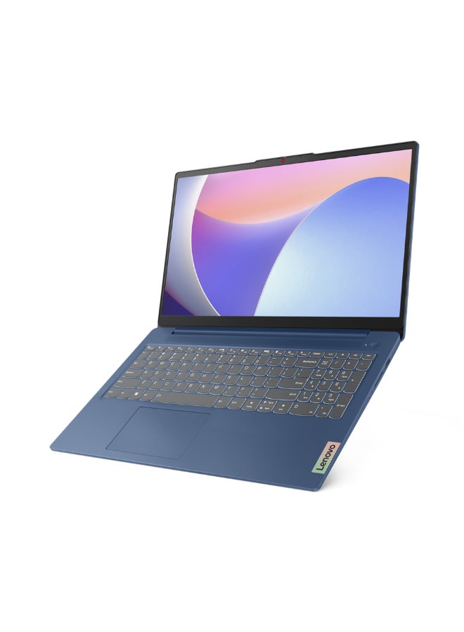 لينوفو - لابتوب ايديا باد سليم 3 بشاشة 15.6 بوصة فائقة الدقة ، معالج كور i3-N305 / ذاكرة وصول عشوائي رام 8 جيجابايت / سعة تخزين 512 جيجابايت اس اس دي / بطاقة رسومات انتل يو اتش دي الإنجليزية/العربية أزرق عميق - Image 1