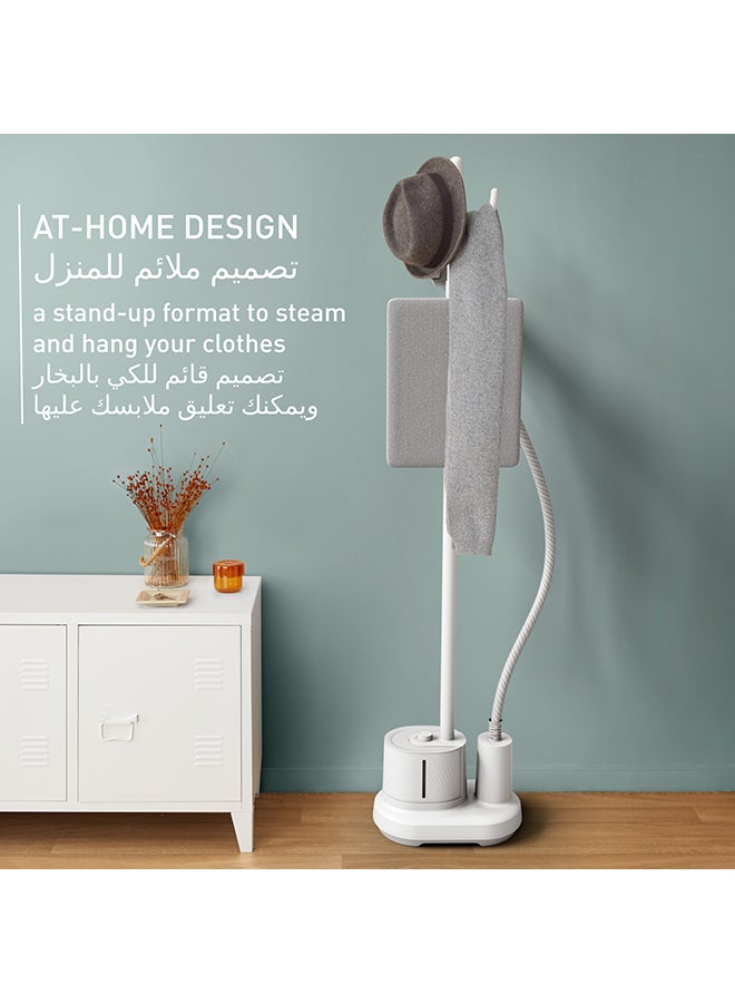 Tefal - TEFAL Origin Home Clothes Steamer | Minimalist Garment Steamerto also hang your clothes | Fast 45-Second Heat-Up Time | Cont. Steam Output up to 42 g/minute | 1.4 L 2000 W IT3260G0 White and Nube Grey - Image 1