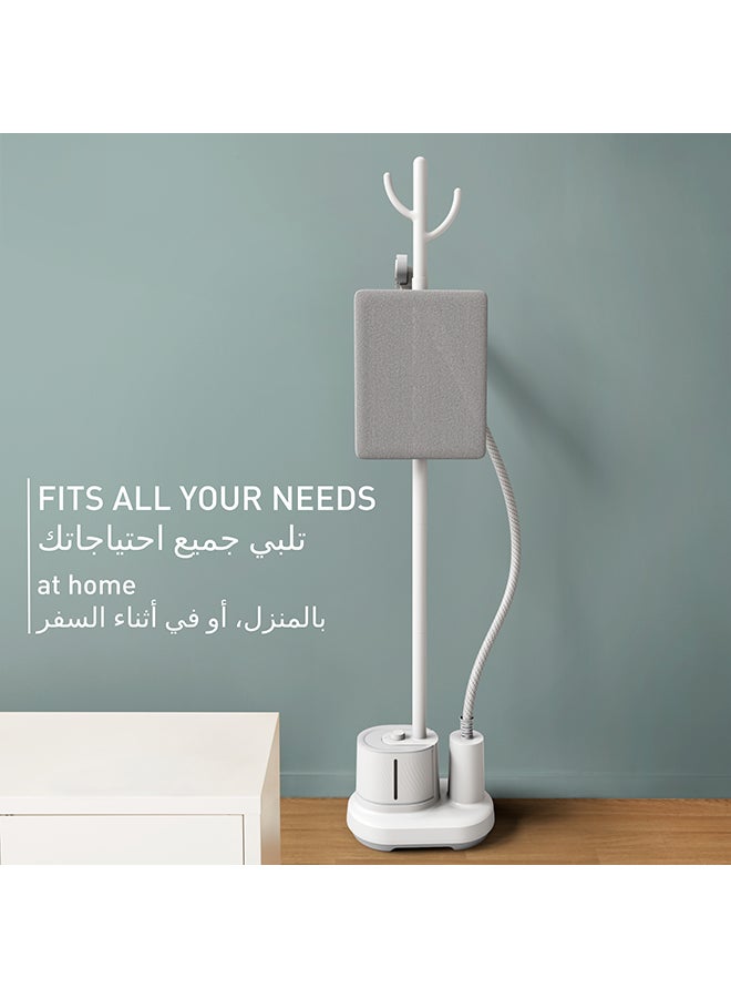 Tefal - TEFAL Origin Home Clothes Steamer | Minimalist Garment Steamerto also hang your clothes | Fast 45-Second Heat-Up Time | Cont. Steam Output up to 42 g/minute | 1.4 L 2000 W IT3260G0 White and Nube Grey - Image 1