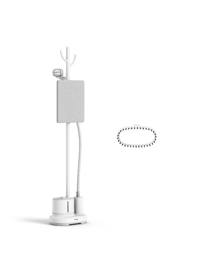 تيفال TEFAL Origin Home Clothes Steamer | Minimalist Garment Steamerto also hang your clothes | Fast 45-Second Heat-Up Time | Cont. Steam Output up to 42 g/minute | 1.4 L 2000 W IT3260G0 White and Nube Grey - Image 1