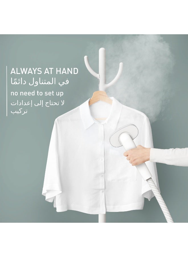 تيفال TEFAL Origin Home Clothes Steamer | Minimalist Garment Steamerto also hang your clothes | Fast 45-Second Heat-Up Time | Cont. Steam Output up to 42 g/minute | 1.4 L 2000 W IT3260G0 White and Nube Grey - Image 4