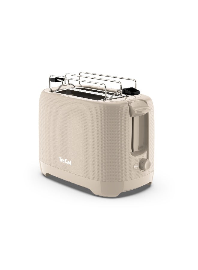 TEFAL Morning 2-Slot Toaster with Bun Warmer for Rolls | 7 Browning Levels | Stop Function | Extra-High Lift | Removable Crumb Tray | Extra-Wide Slots | 850 W TT2M1B27 Fair Grey - Image 1