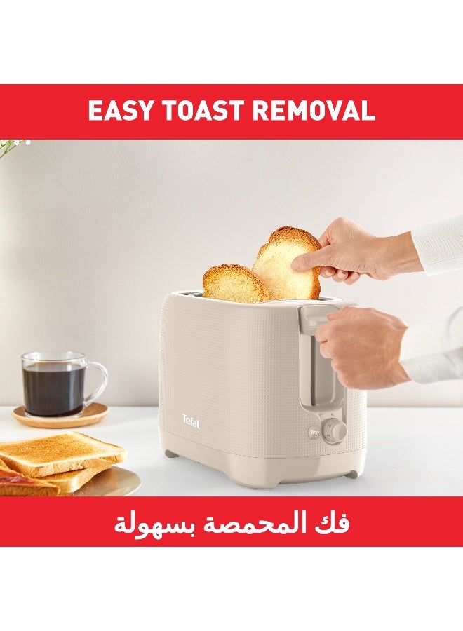 TEFAL Morning 2-Slot Toaster with Bun Warmer for Rolls | 7 Browning Levels | Stop Function | Extra-High Lift | Removable Crumb Tray | Extra-Wide Slots | 850 W TT2M1B27 Fair Grey - Image 5