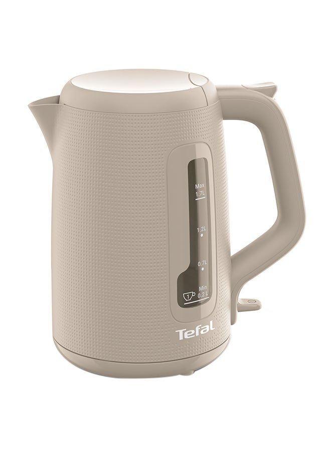 تيفال TEFAL Morning Kettle | One-Cup Indicator | One-Handed Opening | Easy to Clean | Removable Anti-Scale Filter | 360° Rotational Base |  Auto-Off | 1.7 L 2400 W KO2M0B27 Fair Grey  - Image 1