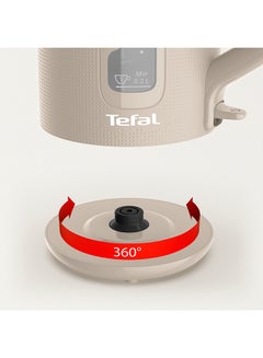 تيفال TEFAL Morning Kettle | One-Cup Indicator | One-Handed Opening | Easy to Clean | Removable Anti-Scale Filter | 360° Rotational Base |  Auto-Off | 1.7 L 2400 W KO2M0B27 Fair Grey  - Image 4