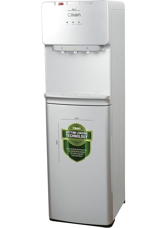 Clikon Bottom Load Water Dispenser-3 Tap Hot Cool And Normal Ck4056 CK4056 Silver - Image 1