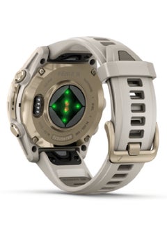 GARMIN Fenix 8  - 43MM - Up To 29 Days Battery Life - 1.3"inch Amoled Display, Scratch Resistant, Sapphire Crystal, Heart Rate Monitor, All Day Stress Monitor, Offline Voice Command, Calling Features, Super Bright LED Flashlight, iOS and Android Compatible Gold  - Image 2