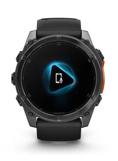 GARMIN Fenix 8 - 51MM - Up To 29 Days Battery Life - 1.4"inch Amoled Display, Scratch Resistant, Sapphire Crystal, Heart Rate Monitor, All Day Stress Monitor, Offline Voice Command, Calling Features, Super Bright Led Flashlight, iOS and Android Compatible Slate Gray  - Image 4