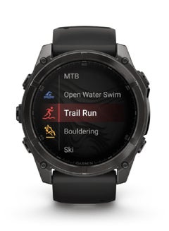 GARMIN Fenix 8 - 51MM - Up To 29 Days Battery Life - 1.4"inch Amoled Display, Scratch Resistant, Sapphire Crystal, Heart Rate Monitor, All Day Stress Monitor, Offline Voice Command, Calling Features, Super Bright LED Flashlight, iOS and Android Compatible Carbon Gray  - Image 5