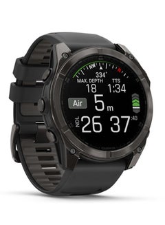 GARMIN Fenix 8 - 51MM - Up To 29 Days Battery Life - 1.4"inch Amoled Display, Scratch Resistant, Sapphire Crystal, Heart Rate Monitor, All Day Stress Monitor, Offline Voice Command, Calling Features, Super Bright LED Flashlight, iOS and Android Compatible Carbon Gray  - Image 4