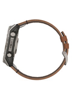 GARMIN Fenix 8 - 51MM - Up To 29 Days Battery Life - 1.4"inch Amoled Display, Scratch Resistant, Sapphire Crystal, Heart Rate Monitor, All Day Stress Monitor, Offline Voice Command, Calling Features, Super Bright LED Flashlight, iOS and Android Compatible Bare Titanium  - Image 3