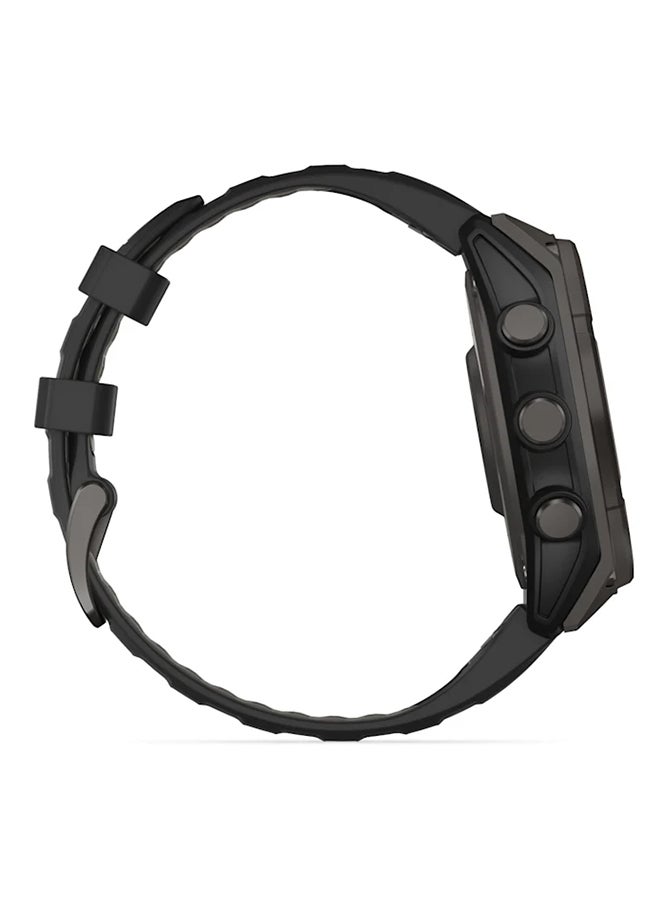 GARMIN - Fenix 8 - 47MM - Up To 48 Days Battery Life With Solar Charging - 1.3"inch Sunlight-Visible, Transflective Memory-In-Pixel (Mip), Scratch Resistant, Power Sapphire™, Heart Rate Monitor, All Day Stress Monitor, Offline Voice Command, Calling Features, Super Bright Led Flashlight, iOS and Android Compatible Carbon Gray - Image 1