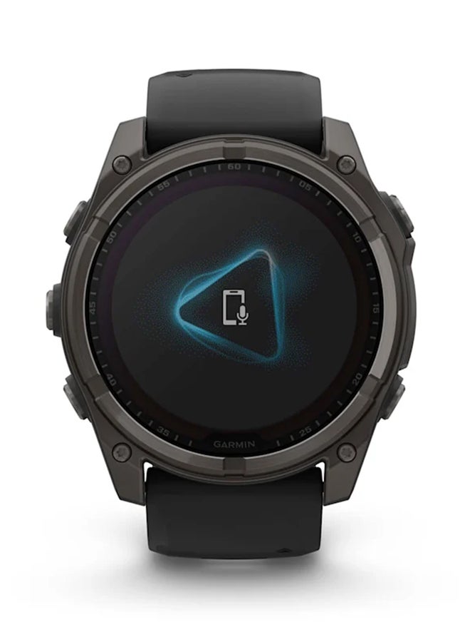 جارمين - Fenix ​​8 - 51 مم - عمر بطارية يصل إلى 48 يومًا مع الشحن بالطاقة الشمسية - شاشة 1.4 بوصة مرئية لأشعة الشمس، ذاكرة انعكاسية بالبكسل (Mip)، مقاومة للخدش، Power Sapphire™، مراقب معدل ضربات القلب، مراقب الضغط طوال اليوم، صوت دون اتصال الأوامر، وميزات الاتصال، ومصباح LED فائق السطوع، متوافق مع iOS وأندرويد - Image 1