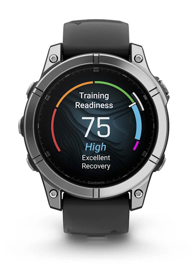GARMIN - Fenix E - 47MM - Up To 16 Days Battery Life - 1.3"inch Amoled Display, Scratch Resistant, Corning® Gorilla® Glass, Heart Rate Monitor, All Day Stress Monitor, Advanced GPS Features, Built-in GNSS and Sports App, iOS and Android Compatible Steel - Image 1