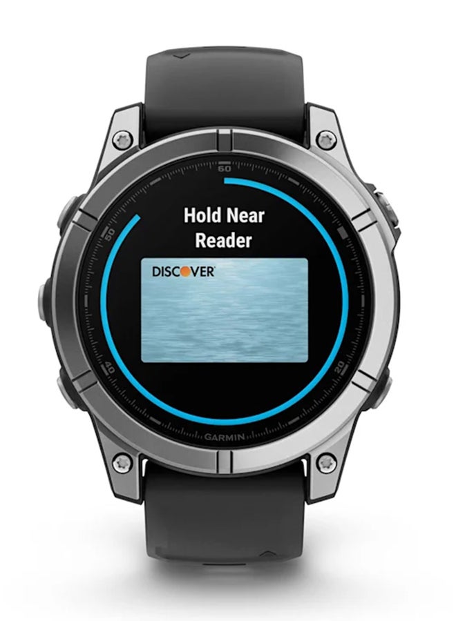 GARMIN - Fenix E - 47MM - Up To 16 Days Battery Life - 1.3"inch Amoled Display, Scratch Resistant, Corning® Gorilla® Glass, Heart Rate Monitor, All Day Stress Monitor, Advanced GPS Features, Built-in GNSS and Sports App, iOS and Android Compatible Steel - Image 1
