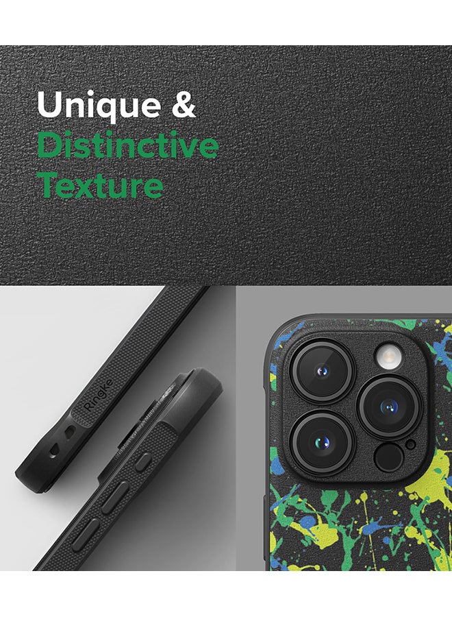 Ringke Onyx Case Compatible With iPhone 15 Pro Max, Enhanced Grip Tough Flexible TPU Shockproof Rugged Bumper Phone Cover - Action Painting - Image 4