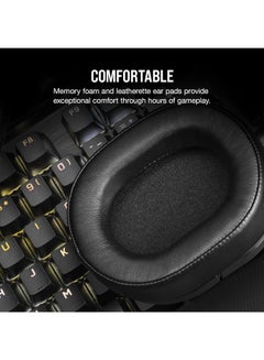 CORSAIR Corsair HS55 Stereo Gaming Wired On Ear Headset (Leatherette Memory Foam Ear Pads, Lightweight Construction, Omni-Directional Microphone, Multi-Platform Compatibility Included Y-Cable Adapter), Carbon  - Image 5