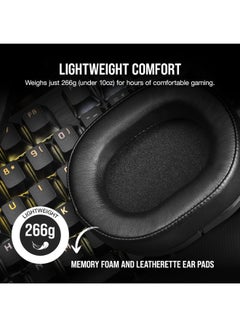 Corsair HS55 Wireless Gaming Headset, Carbon, Low-Latency 2.4Ghz Wireless or Bluetooth, Dolby Audio 7.1 Surround Sound on PC and Mac, Omni-Directional Microphone with Flip-to-Mute Function - pnsku/N70103900V/45/_/1724739352/47f71706-4bd3-42e1-bdfc-a0ae7a684122